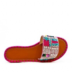 Faux suede slide for women