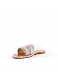 Slide in mixed materials for women