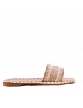 Slide in mixed materials for women