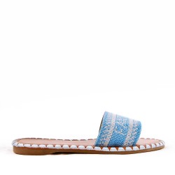 Slide in mixed materials for women