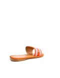 Slide in mixed materials for women