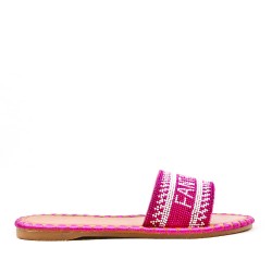 Slide in mixed materials for women