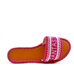 Slide in mixed materials for women