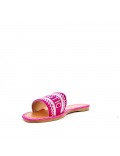 Slide in mixed materials for women