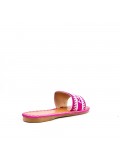 Slide in mixed materials for women