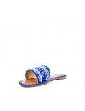 Slide in mixed materials for women