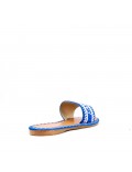 Slide in mixed materials for women