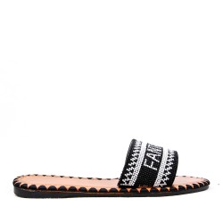 Slide in mixed materials for women