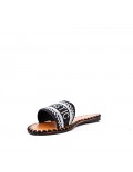 Slide in mixed materials for women