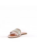 Slide in mixed materials for women