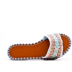 Slide in mixed materials for women