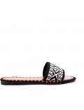 Slide in mixed materials for women