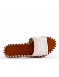 Faux leather slide for women