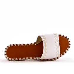 Faux leather slide for women