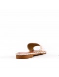 Faux leather slide for women