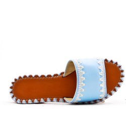 Faux leather slide for women