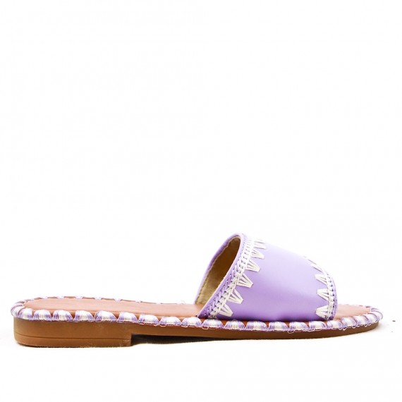 Faux leather slide for women