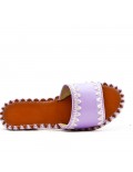 Faux leather slide for women