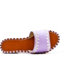 Claquette en simili cuir pour femme