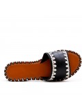 Faux leather slide for women