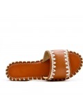 Faux leather slide for women