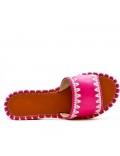 Faux leather slide for women