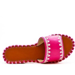 Faux leather slide for women