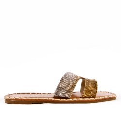 Slide in mixed materials for women