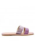 Slide in mixed materials for women