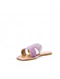 Slide in mixed materials for women