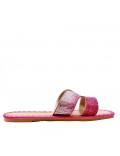 Slide in mixed materials for women