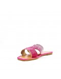 Slide in mixed materials for women