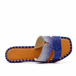 Slide in mixed materials for women