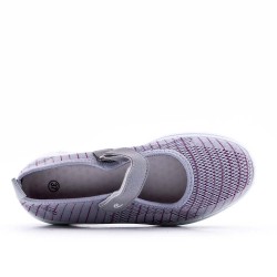 Comfort shoe in mixed materials for women