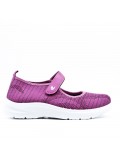 Comfort shoe in mixed materials for women