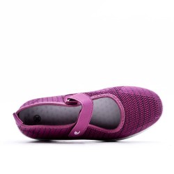 Comfort shoe in mixed materials for women