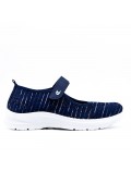 Comfort shoe in mixed materials for women