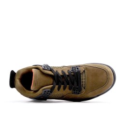 Lace-up basket in mix materials for men