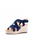 Faux leather wedge sandal for women