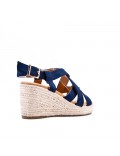 Faux leather wedge sandal for women