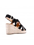 Faux leather wedge sandal for women