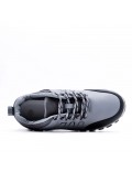 Lace-up basket in faux leather for men