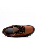Lace-up basket in faux leather for men