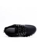 Lace-up basket in faux leather for men