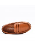 Kid's moccasin with faux leather strap