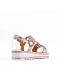 Sandales femme strass confortable en simili cuir