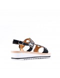 Women's sandals rhinestone in faux leather