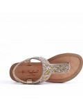 Women's sandals rhinestone in faux leather