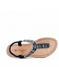 Women's sandals rhinestone in faux leather