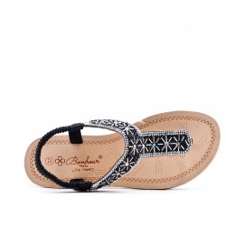 Women's sandals rhinestone in faux leather